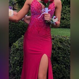 Amara Red Prom Dress.  Size 0.  Tailored to get bustled.  Good Condition.